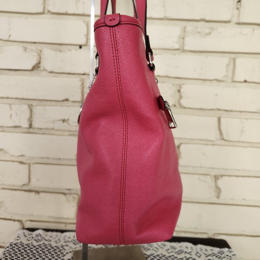 Coach Gallery Pink Leather Shoulder Bag Tote Purse - Picture 5 of 16
